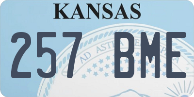 KS license plate 257BME