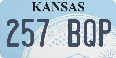 KS license plate 257BQP