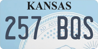 KS license plate 257BQS