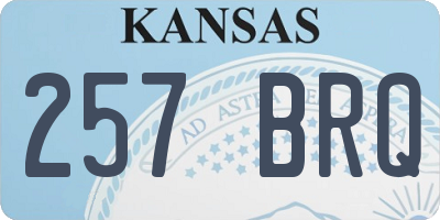 KS license plate 257BRQ