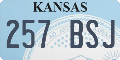 KS license plate 257BSJ