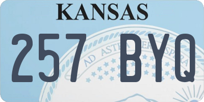 KS license plate 257BYQ