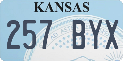 KS license plate 257BYX