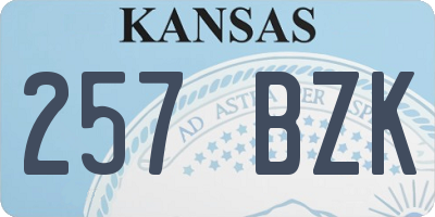 KS license plate 257BZK