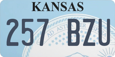 KS license plate 257BZU