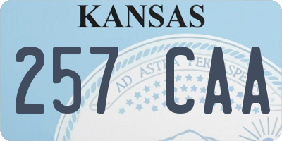 KS license plate 257CAA