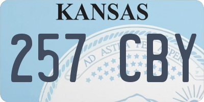 KS license plate 257CBY