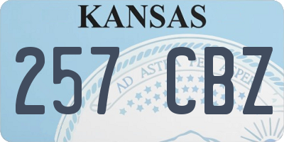 KS license plate 257CBZ