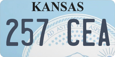 KS license plate 257CEA