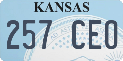 KS license plate 257CEO