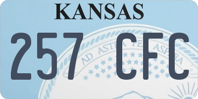 KS license plate 257CFC