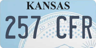 KS license plate 257CFR