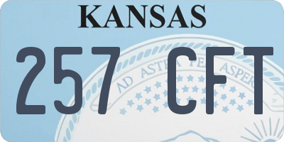 KS license plate 257CFT