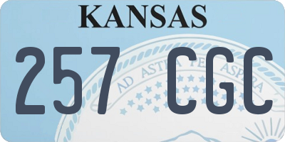 KS license plate 257CGC