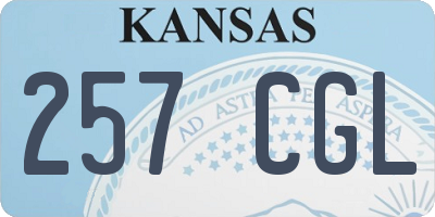 KS license plate 257CGL