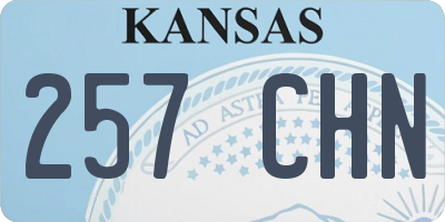 KS license plate 257CHN