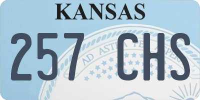 KS license plate 257CHS