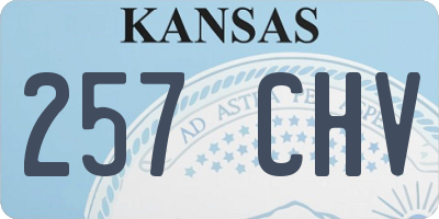 KS license plate 257CHV