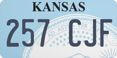 KS license plate 257CJF