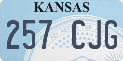 KS license plate 257CJG