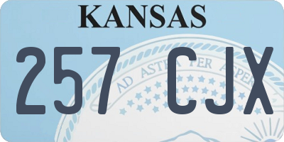 KS license plate 257CJX
