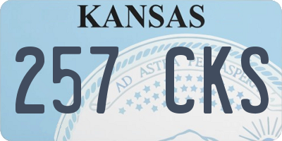 KS license plate 257CKS