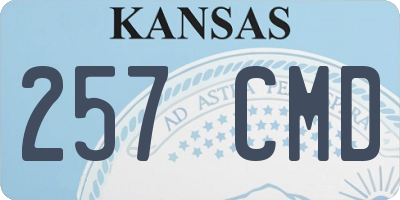 KS license plate 257CMD