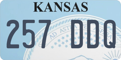 KS license plate 257DDQ