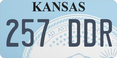 KS license plate 257DDR