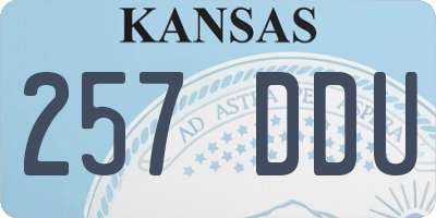 KS license plate 257DDU