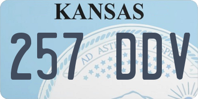 KS license plate 257DDV