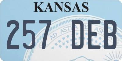 KS license plate 257DEB