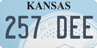 KS license plate 257DEE