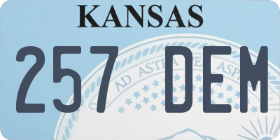 KS license plate 257DEM