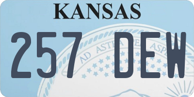 KS license plate 257DEW