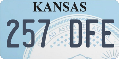 KS license plate 257DFE