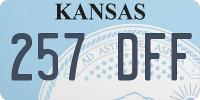 KS license plate 257DFF