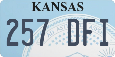 KS license plate 257DFI