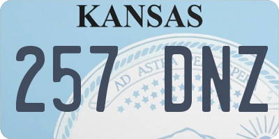 KS license plate 257DNZ