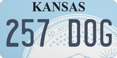 KS license plate 257DOG