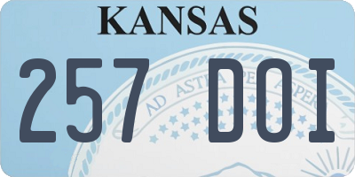 KS license plate 257DOI