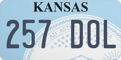 KS license plate 257DOL