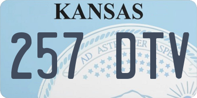 KS license plate 257DTV
