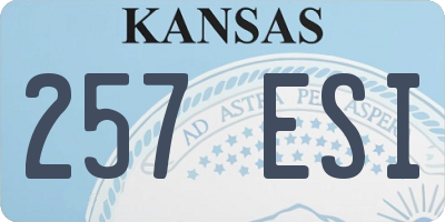 KS license plate 257ESI