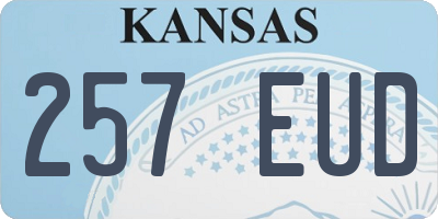 KS license plate 257EUD