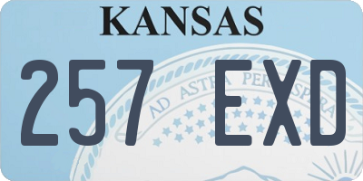 KS license plate 257EXD
