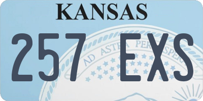 KS license plate 257EXS