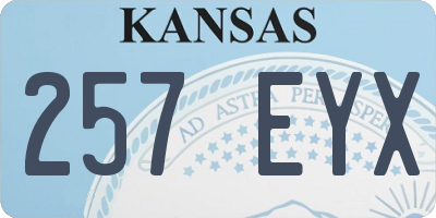 KS license plate 257EYX