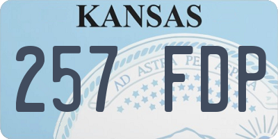 KS license plate 257FDP