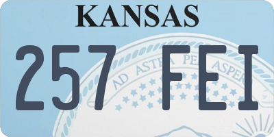 KS license plate 257FEI